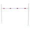 Height restriction barrier | with 2 square posts | cross tube length: 4000 mm | to be fixed by plugs | without barrier of aluminium tube